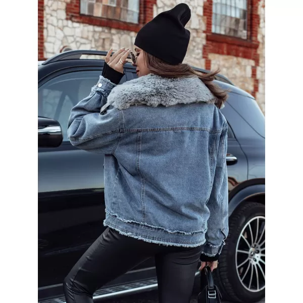  Női kabát DSTREET FURDENIM TY4755 VILÁGOSKÉK 