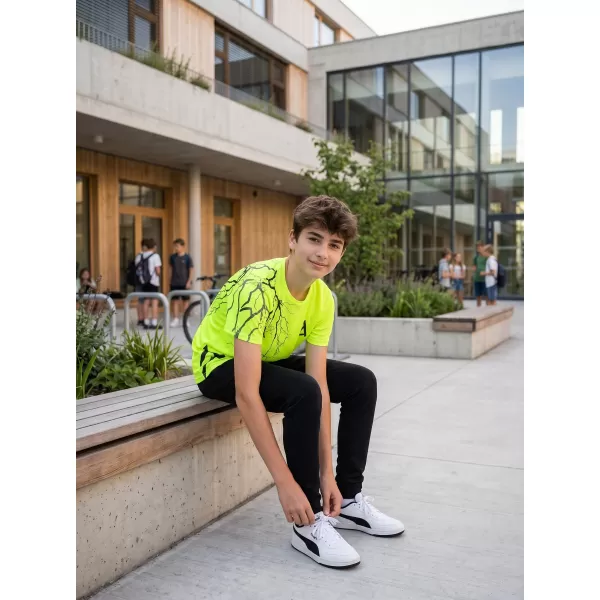  Gyermek prémium funkcionális póló ALTISPORT VOJ/ALK004TR01 NEON SÁRGA 