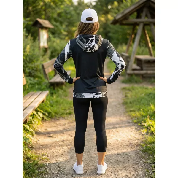  Prémium funkcionális női pulóver ALTISPORT VOJ/ALW039MI01 FEKETE/FEHÉR 