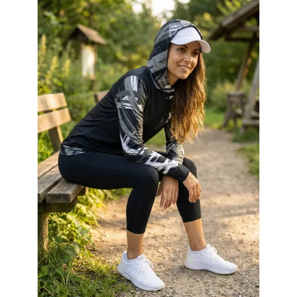  Prémium funkcionális női pulóver ALTISPORT VOJ/ALW039MI01 FEKETE/FEHÉR 