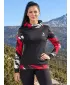 Prémium funkcionális női pulóver ALTISPORT VOJ/ALW039MI01 FEKETE/PIROS
