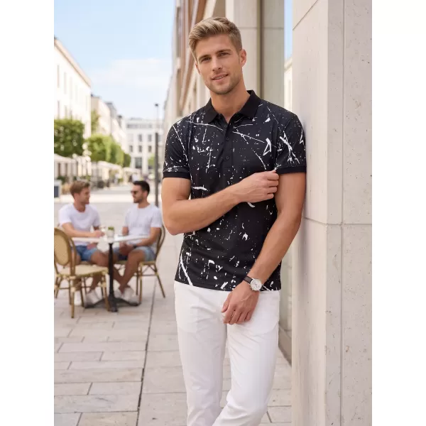  Funkcionális férfi póló prémium gallérral ALTISPORT VOJ/ALM034TR05 FEKETE 