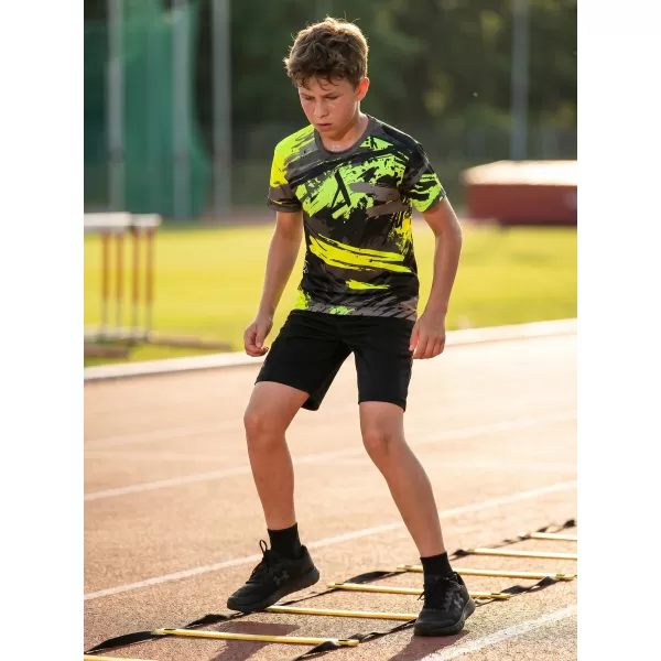  Gyermek prémium funkcionális póló ALTISPORT VOJ/ALK014TR01 FEKETE/ZÖLD 