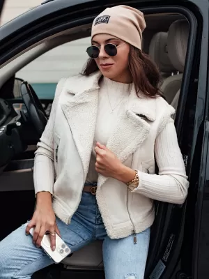 Mellény DSTREET WOOLZIP TY4743 FEHÉR