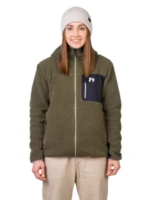 Női pulóver HANNAH KOALA HOODY BOROSTYÁN ZÖLD/ANTRACIT