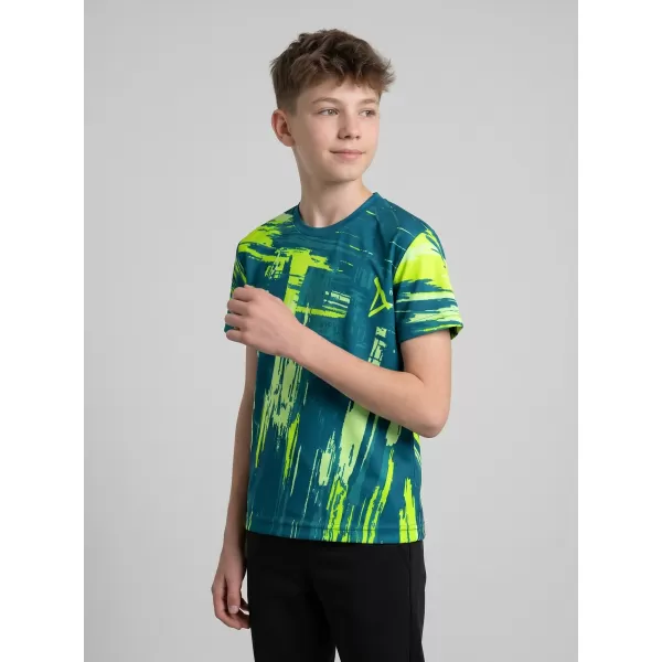  Gyermek prémium funkcionális póló ALTISPORT VOJ/ALK010TR01 KEROZIN/SÁRGA 