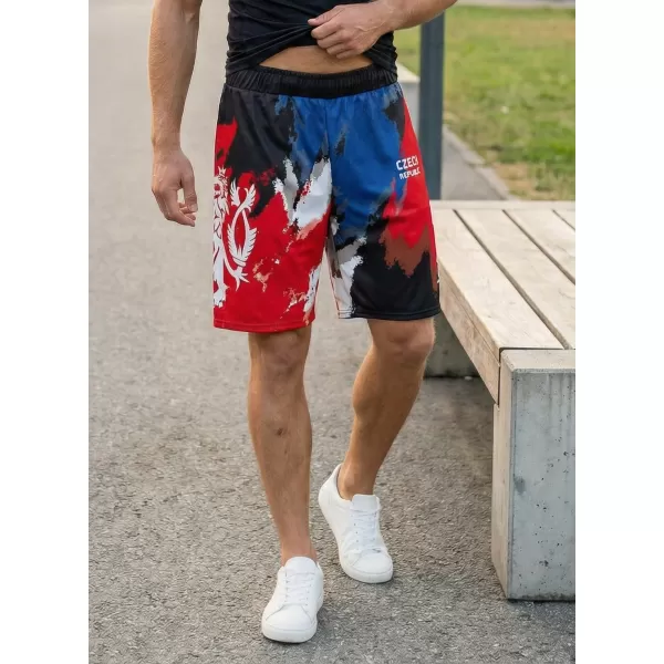  Férfi prémium funkcionális rövidnadrág zsebek nélkül ALTISPORT VOJ/ALM036KRA02 CSÍKOK 