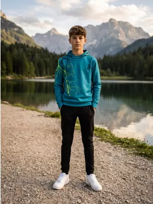 Gyermek prémium funkcionális pulóver ALTISPORT VOJ/ALK004MI01 KEROZIN/SÁRGA