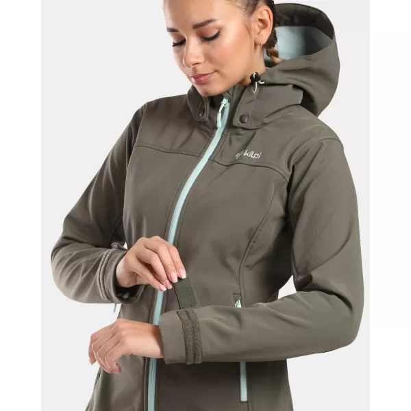  Női softshell kabát KILPI RAVIA-W WL0129KI SÖTÉTZÖLD 