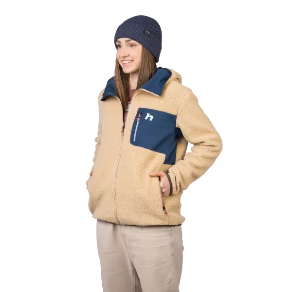  Női pulóver HANNAH KOALA HOODY BÉZS/RÉTEGZETT TENGER 