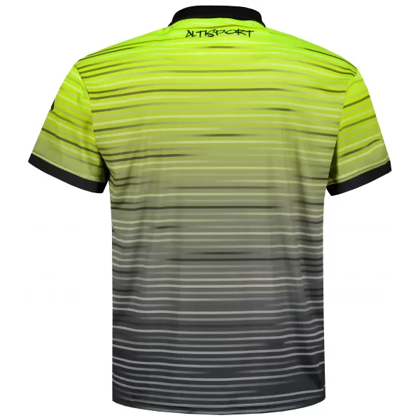  Funkcionális férfi póló prémium gallérral ALTISPORT VOJ/ALM031TR05 FEKETE/NEONSÁRGA 