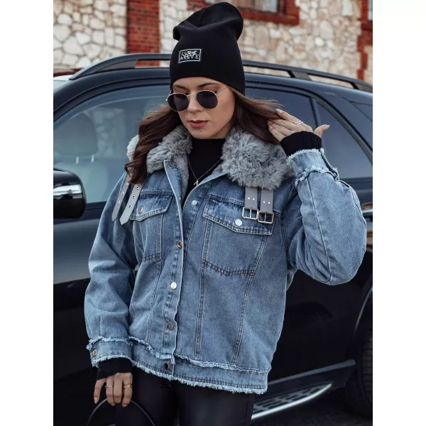  Női kabát DSTREET FURDENIM TY4755 VILÁGOSKÉK 