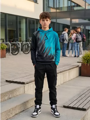 Gyermek prémium funkcionális pulóver ALTISPORT VOJ/ALK006MI01 KEROZIN/KÉK