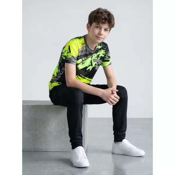  Gyermek prémium funkcionális póló ALTISPORT VOJ/ALK014TR01 FEKETE/ZÖLD 