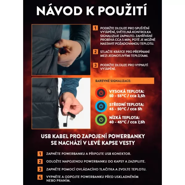  Hőszigetelt mellény fűtéssel KILPI HEATEO-M WM0121KI FEKETE 