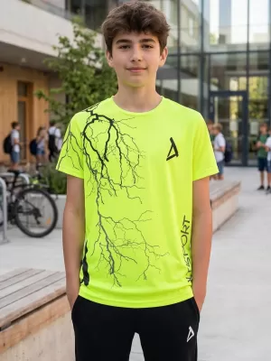Gyermek prémium funkcionális póló ALTISPORT VOJ/ALK004TR01 NEON SÁRGA