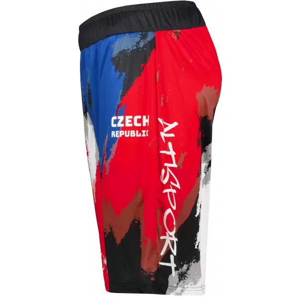  Férfi prémium funkcionális rövidnadrág zsebek nélkül ALTISPORT VOJ/ALM036KRA02 CSÍKOK 