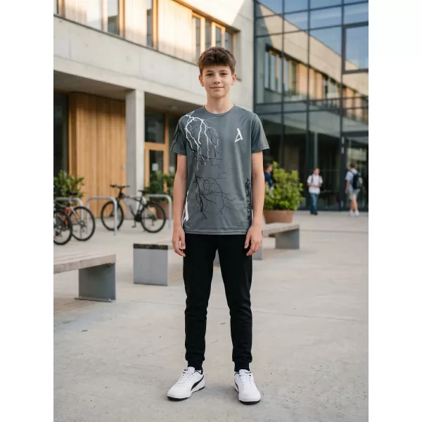  Gyermek prémium funkcionális póló ALTISPORT VOJ/ALK004TR01 GRAFIT 