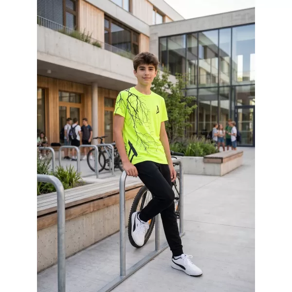  Gyermek prémium funkcionális póló ALTISPORT VOJ/ALK004TR01 NEON SÁRGA 