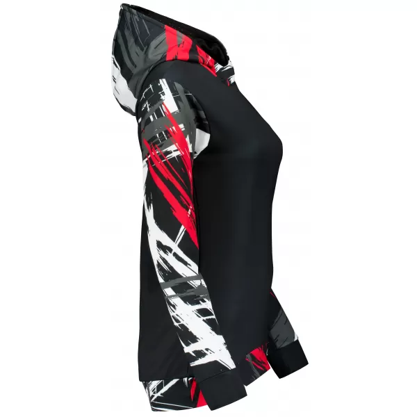  Prémium funkcionális női pulóver ALTISPORT VOJ/ALW039MI01 FEKETE/PIROS 