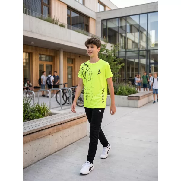  Gyermek prémium funkcionális póló ALTISPORT VOJ/ALK004TR01 NEON SÁRGA 