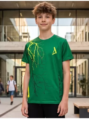 Gyermek prémium funkcionális póló ALTISPORT VOJ/ALK004TR01 ÜVEG ZÖLD