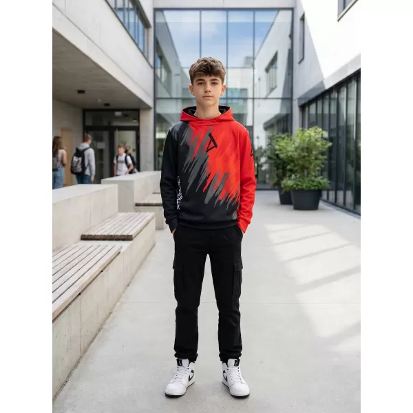  Gyermek prémium funkcionális pulóver ALTISPORT VOJ/ALK006MI01 FEKETE/PIROS 
