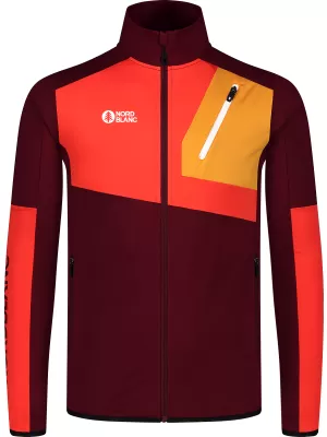 Férfi powerfleece pulóver NORDBLANC RIVER NBSFM8011 BURGUNDIA