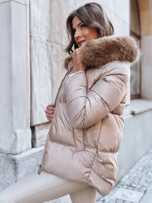 Női kabát DSTREET SPARKLE TY3948 KARAMELLA