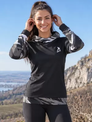 Prémium funkcionális női pulóver ALTISPORT VOJ/ALW039MI01 FEKETE/FEHÉR