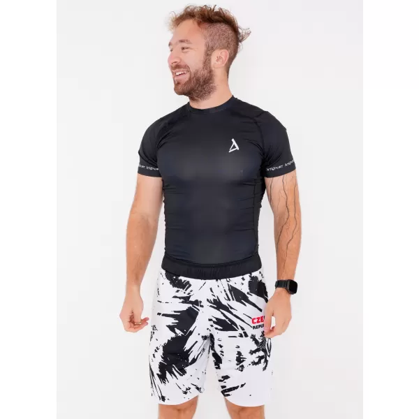  Férfi prémium funkcionális rövidnadrág zsebek nélkül ALTISPORT VOJ/ALM036KRA02 ABSZTRAKCIÓ 