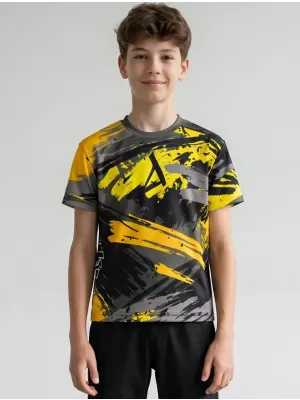 Gyermek prémium funkcionális póló ALTISPORT VOJ/ALK014TR01 FEKETE ÉS SÁRGA