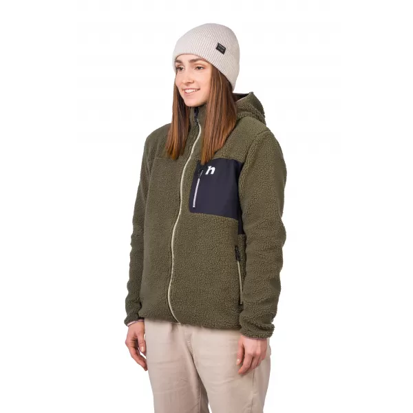  Női pulóver HANNAH KOALA HOODY BOROSTYÁN ZÖLD/ANTRACIT 
