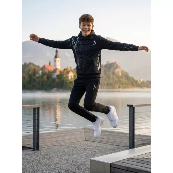  Gyermek prémium funkcionális pulóver ALTISPORT VOJ/ALK004MI01 FEKETE-FEHÉR 