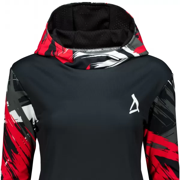  Prémium funkcionális női pulóver ALTISPORT VOJ/ALW039MI01 FEKETE/PIROS 