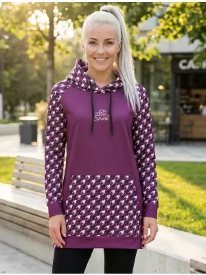 Prémium női funkcionális hosszabbított pulóver ALTISPORT VOJ/ALW048MI03 LILA