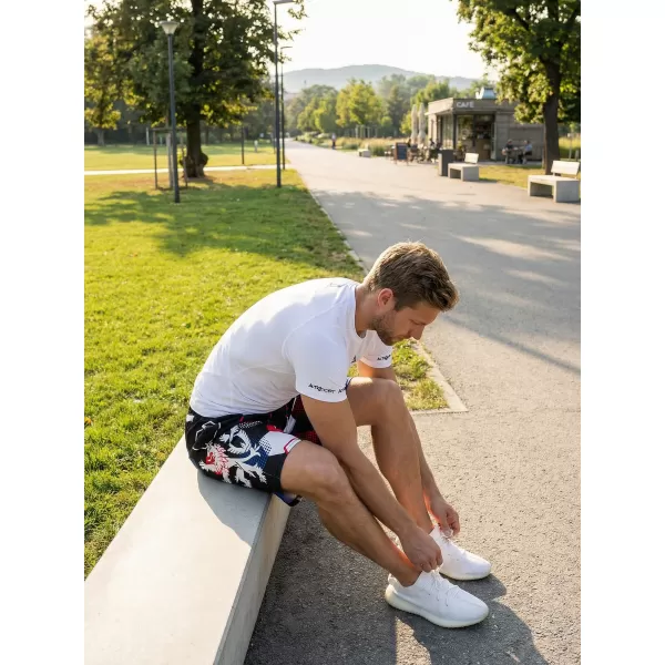  Férfi prémium funkcionális rövidnadrág zsebek nélkül ALTISPORT VOJ/ALM036KRA02 HEXA FEKETE 