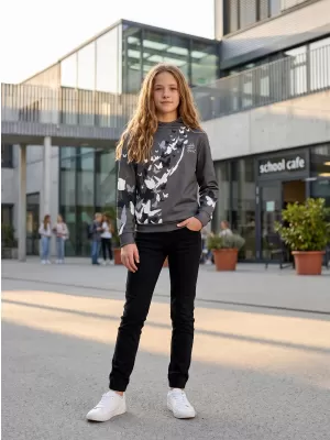 Gyermek prémium funkcionális pulóver ALTISPORT VOJ/ALK022MI01 SZÜRKE