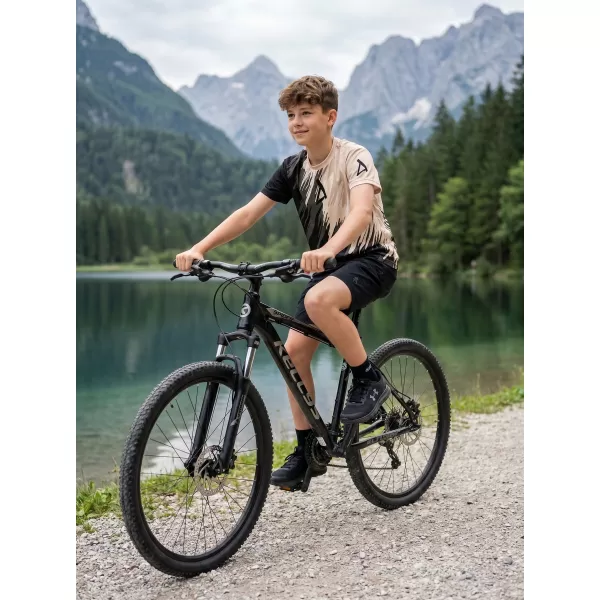  Gyermek prémium funkcionális póló ALTISPORT VOJ/ALK006TR01 FEKETE/BARNA 