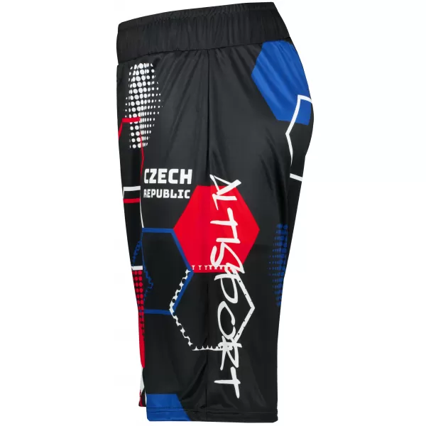  Férfi prémium funkcionális rövidnadrág zsebek nélkül ALTISPORT VOJ/ALM036KRA02 HEXA FEKETE 