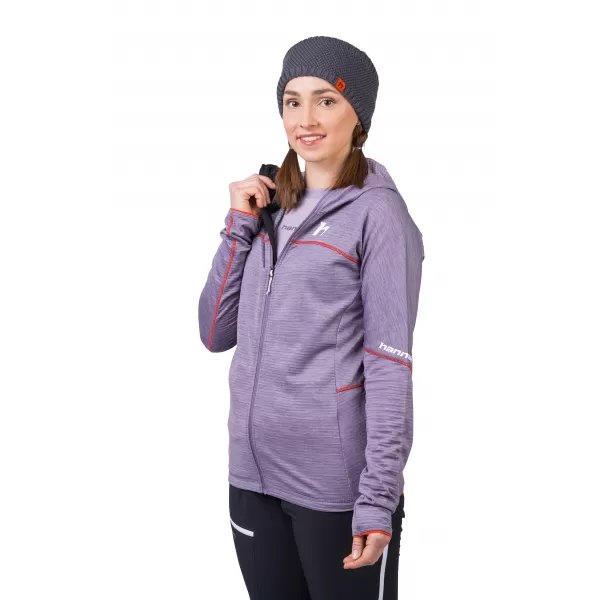  Női pulóver HANNAH MEDA HOODY LEVENDULA SZÜRKE MEL 