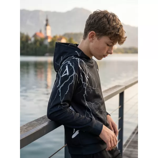  Gyermek prémium funkcionális pulóver ALTISPORT VOJ/ALK004MI01 FEKETE-FEHÉR 
