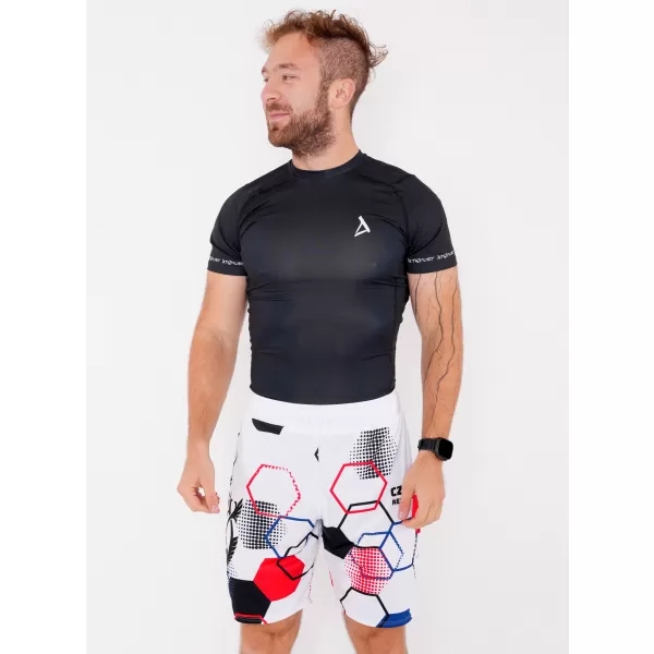  Férfi prémium funkcionális rövidnadrág zsebek nélkül ALTISPORT VOJ/ALM036KRA02 HEXA FEHÉR 