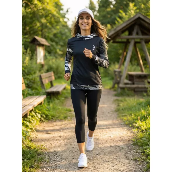  Prémium funkcionális női pulóver ALTISPORT VOJ/ALW039MI01 FEKETE/FEHÉR 