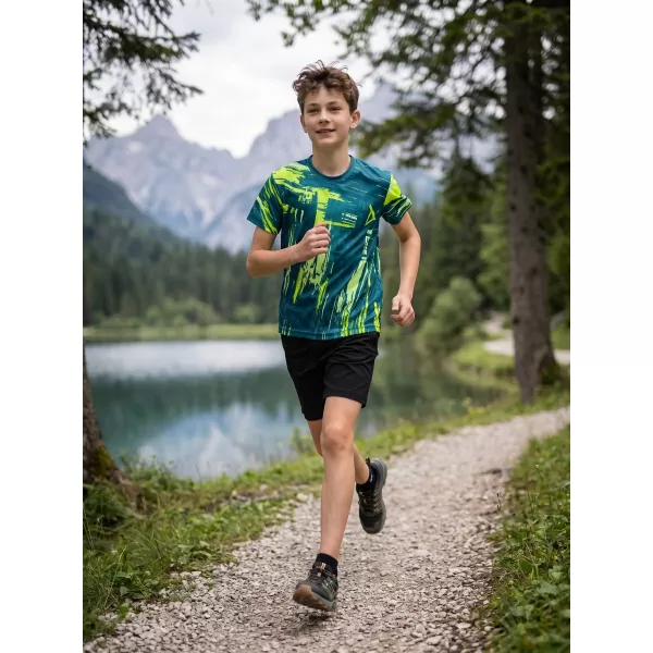  Gyermek prémium funkcionális póló ALTISPORT VOJ/ALK010TR01 KEROZIN/SÁRGA 