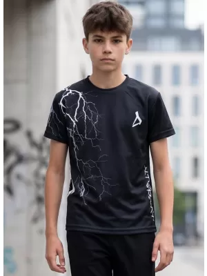 Gyermek prémium funkcionális póló ALTISPORT VOJ/ALK004TR01 FEKETE-FEHÉR