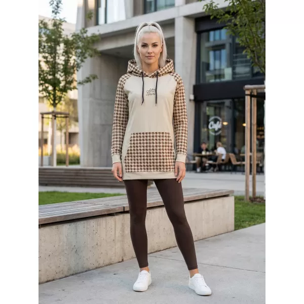  Prémium női funkcionális hosszabbított pulóver ALTISPORT VOJ/ALW048MI03 BARNA 