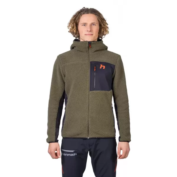  Férfi pulóver HANNAH KODIAK HOODY BOROSTYÁN ZÖLD/ANTRACIT 