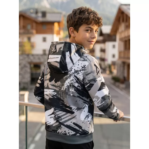 Gyermek prémium funkcionális pulóver ALTISPORT VOJ/ALK014MI01 FEKETE/SZÜRKE 