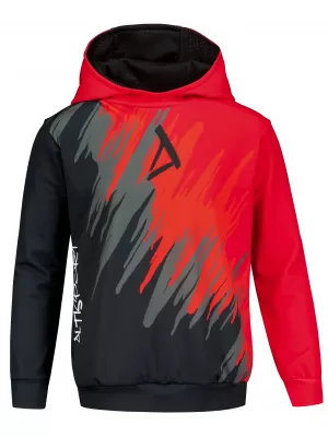 Gyermek prémium funkcionális pulóver ALTISPORT VOJ/ALK006MI01 FEKETE/PIROS